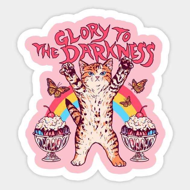 Glory To The Darkness Sticker by Hillary White Rabbit